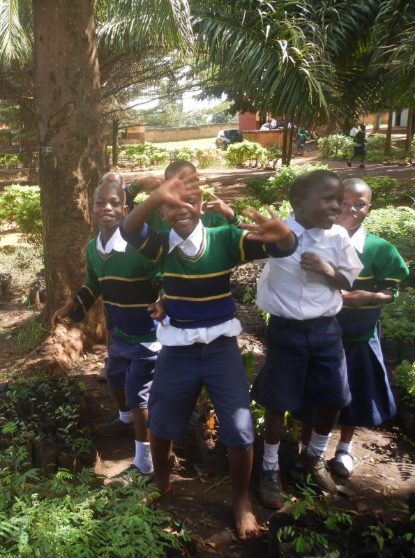 School children at their tree nursery in Tanzania